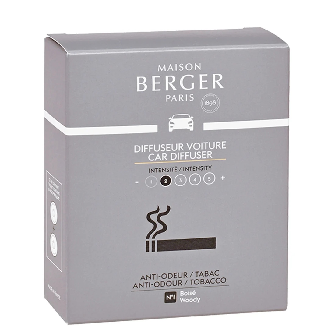 Maison Berger Paris Diffuseur Voiture Recharge Anti-Odeur Tabac 2x17gr eur Voiture Recharge Anti-Odeur Tabac