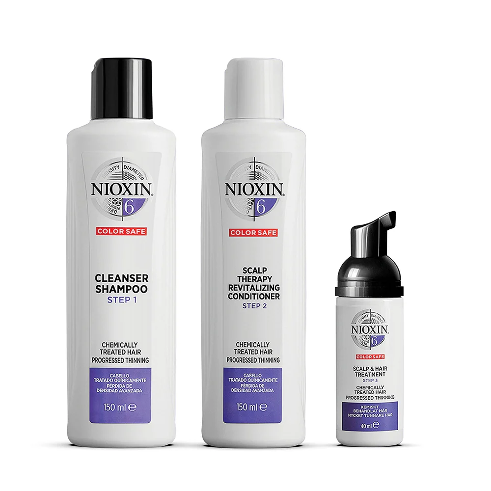 Nioxin Kit Trifasico Sistema 6 Per Capelli Trattati Chimicamente e Assottigliati Set V1 - Image 2