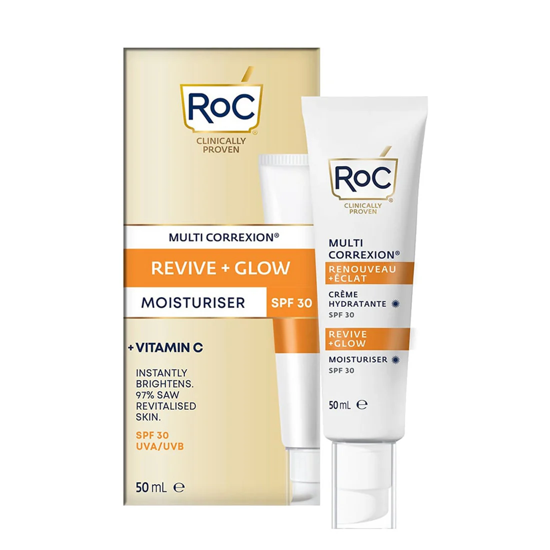 Roc Multi Correxion Renouveau + Éclat Crème Hydratante SPF30 50 ml