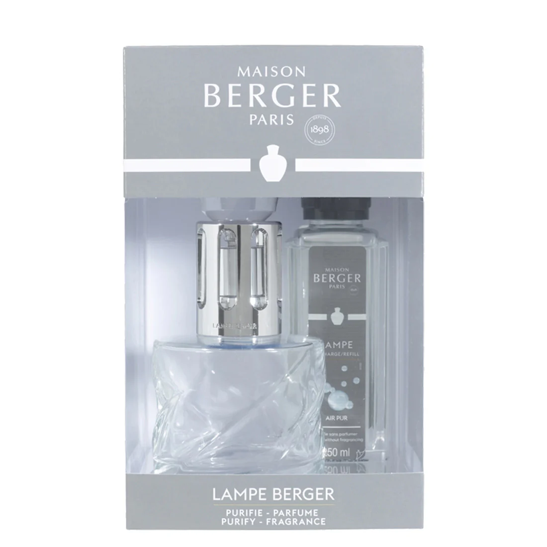 Maison Berger Paris Spirale Trasparente+Ricarica Air Pur 250 ml Set V1