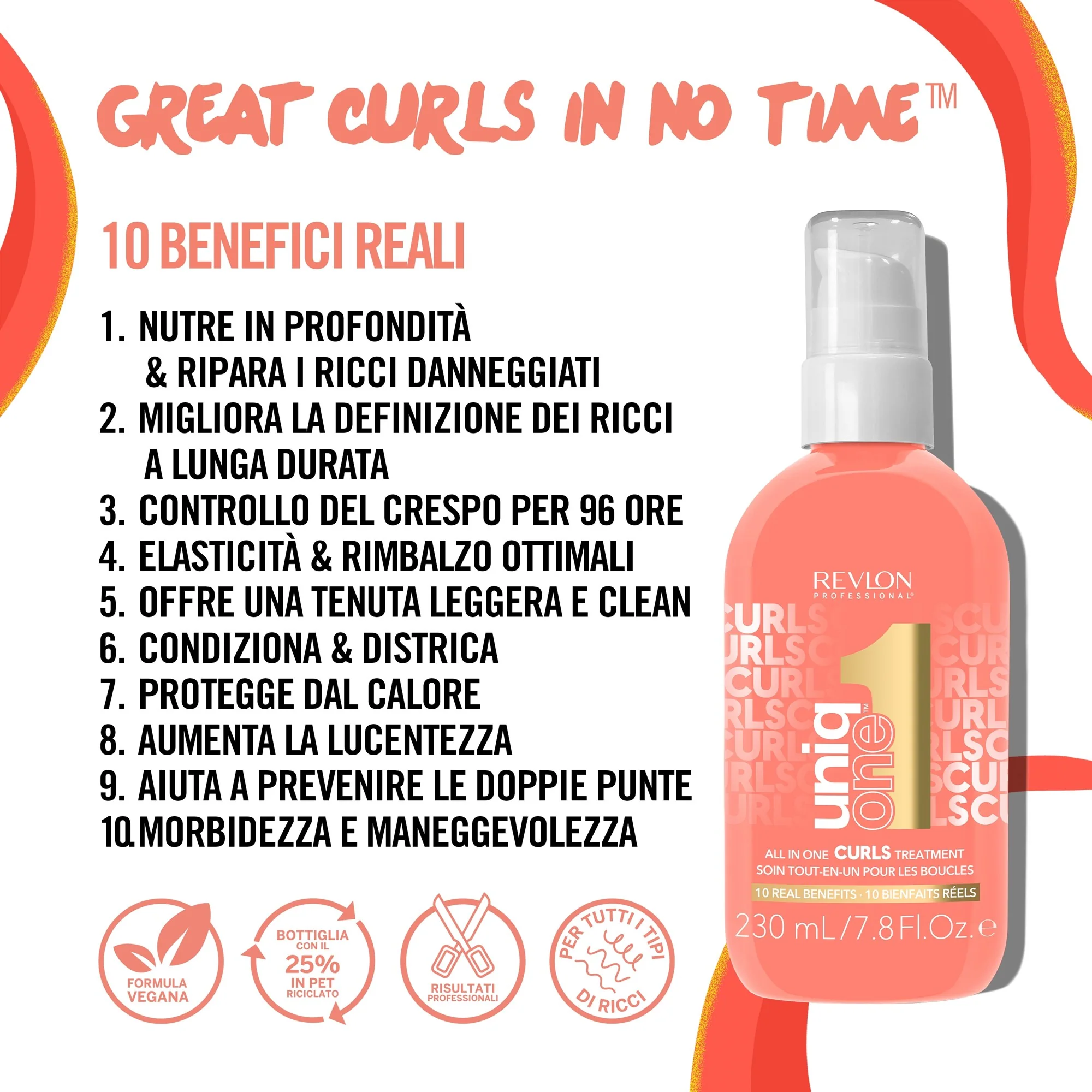 Revlon Professional Uniqone All In One Curls Hair Treatment 230 ml - Image 2